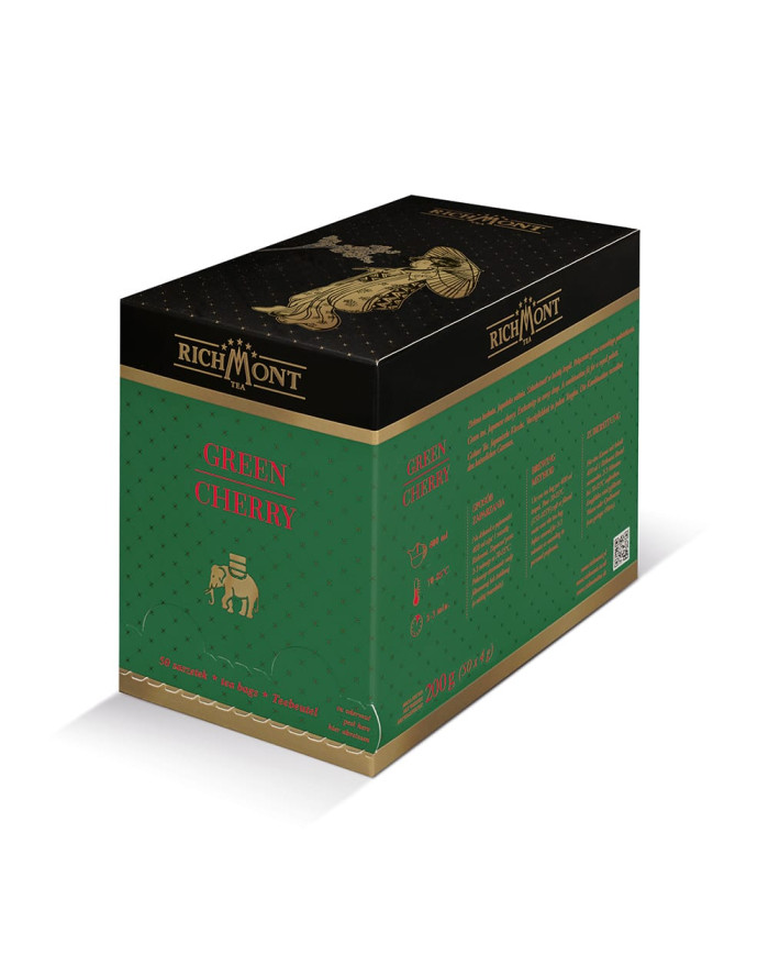 Zielona Herbata Richmont Green Cherry 50 Saszetek
