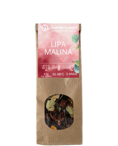 HERBATA LIŚCIASTA LIPA I MALINA 50g HERBATA LIŚCIASTA LIPA I MALINA 50g