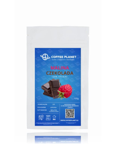 KAWA SMAKOWA ZIARNISTA 100g MALINA W CZEKOLADZIE KAWA SMAKOWA ZIARNISTA 100g MALINA W CZEKOLADZIE