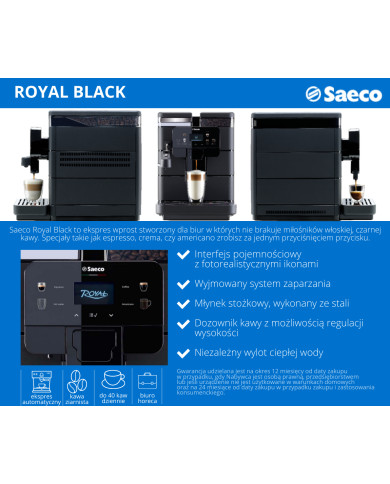 EKSPRES DO KAWY SAECO ROYAL BLACK EKSPRES DO KAWY SAECO ROYAL BLACK