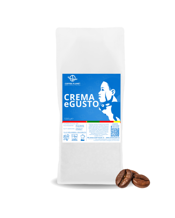 KAWA ŚWIEŻO PALONA CREMA eGUSTO 1KG