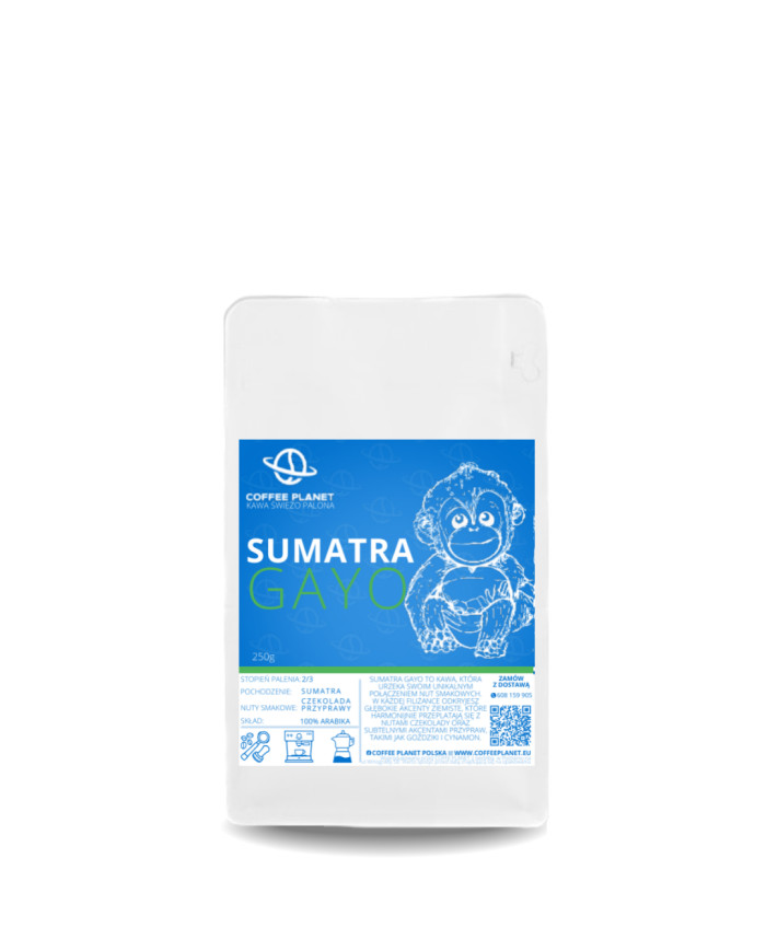 KAWA ŚWIEŻO PALONA SUMATRA GAYO 100% ARABIKA 250g
