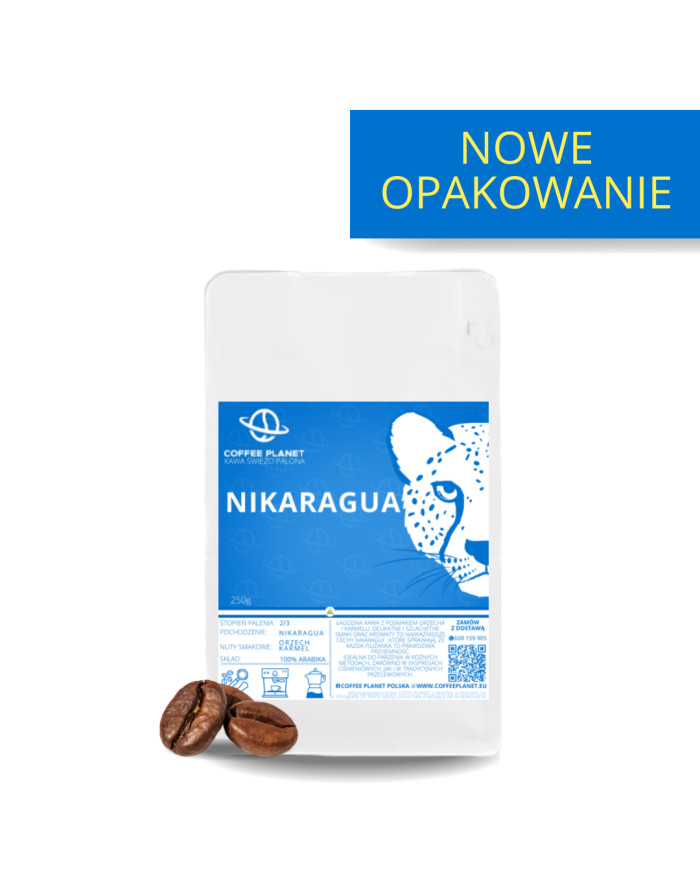 KAWA ZIARNISTA ŚWIEŻO PALONA NIKARAGUA 250g