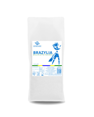 KAWA BRAZYLIA BEZKOFEINOWA 100% arabiki 1000g KAWA BRAZYLIA BEZKOFEINOWA 100% arabiki 1000g