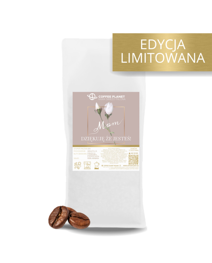 KAWA ŚWIEŻO PALONA 1KG NA DZIEŃ MAMY 100% ARABIKI