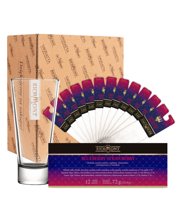 Zestaw Richmont Blueberry Strawberry 12 Saszetek + Szklanka Richmont Ice