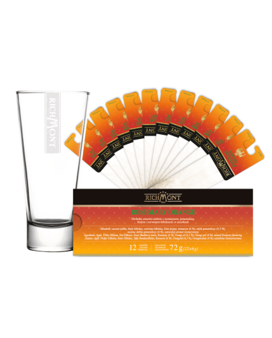 Zestaw Herbata Richmont Rosemary Orange 12 Saszetek + Szklanka Richmont Ice Zestaw Herbata Richmont Rosemary Orange 12 Saszetek + Szklanka Richmont Ice