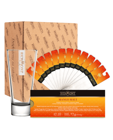 Zestaw Herbata Richmont Mango Maui 12 Saszetek + Szklanka Richmont Ice Zestaw Herbata Richmont Mango Maui 12 Saszetek + Szklanka Richmont Ice