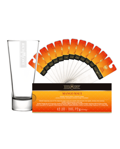 Zestaw Herbata Richmont Mango Maui 12 Saszetek + Szklanka Richmont Ice Zestaw Herbata Richmont Mango Maui 12 Saszetek + Szklanka Richmont Ice