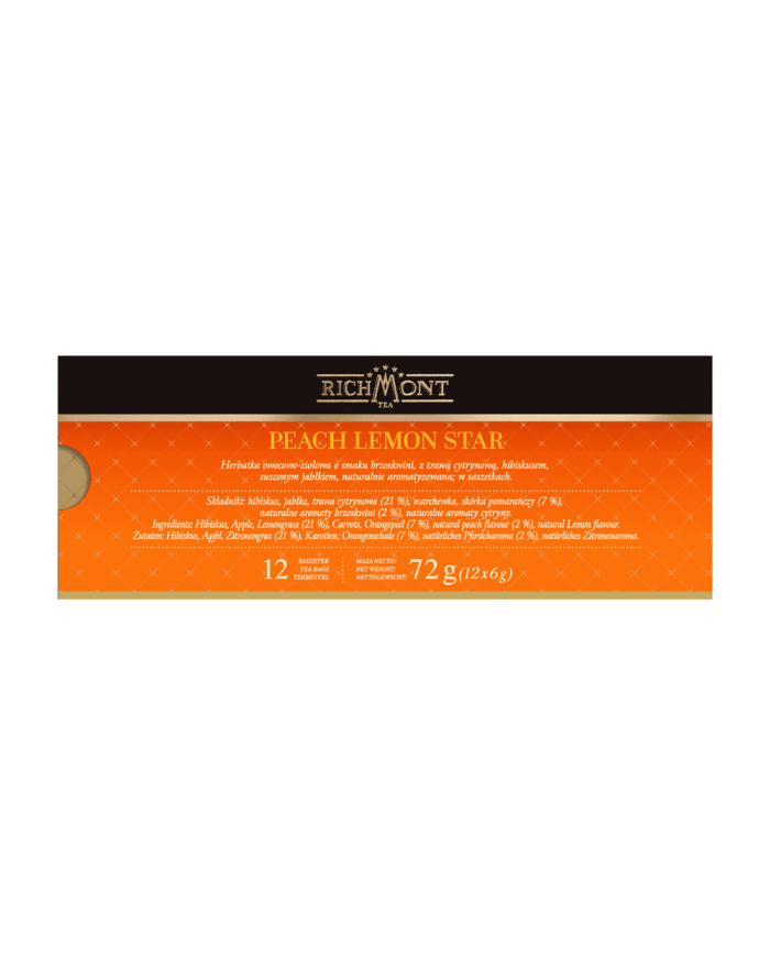 Zestaw Richmont Peach Lemon 12 Saszetek + Szklanka Richmont Ice