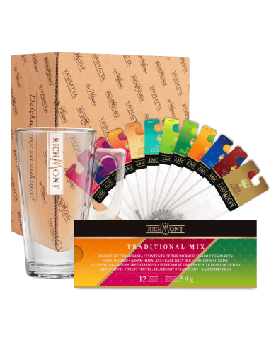 Zestaw Herbata Richmont Mix Traditional + Szklanka Richmont Hot Zestaw Herbata Richmont Mix Traditional + Szklanka Richmont Hot
