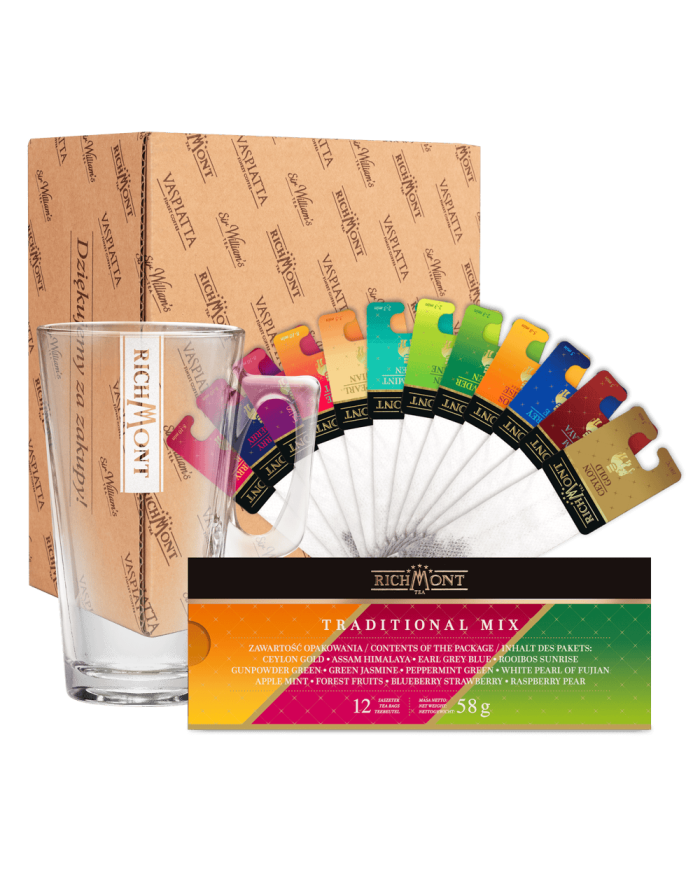 Zestaw Herbata Richmont Mix Traditional + Szklanka Richmont Hot