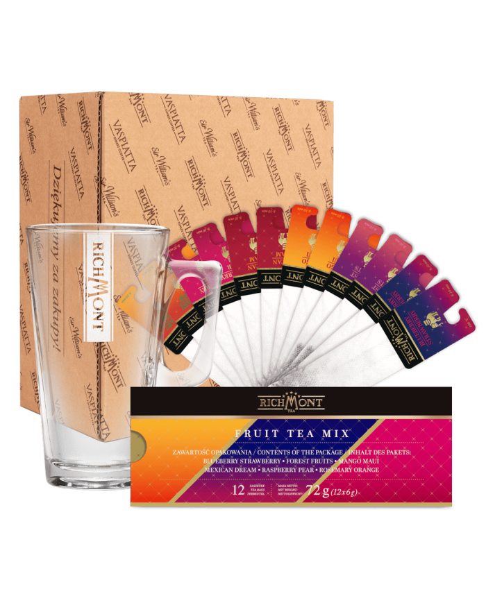 Zestaw Herbat Owocowych Richmont Fruit Mix + Szklanka Richmont Hot