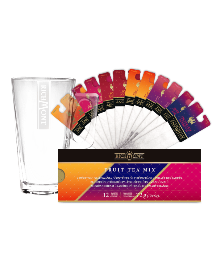 Zestaw Herbat Owocowych Richmont Fruit Mix + Szklanka Richmont Hot
