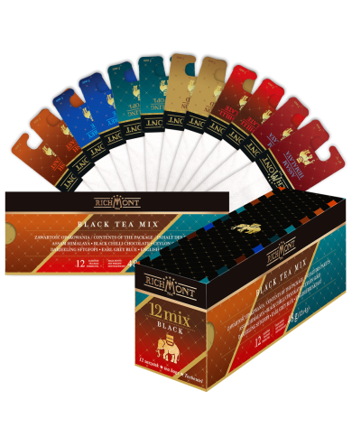 Zestaw Mix Czarnych Herbat Richmont + Szklanka Richmont Hot Zestaw Mix Czarnych Herbat Richmont + Szklanka Richmont Hot