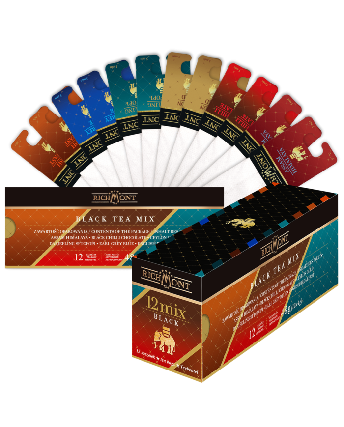 Zestaw Mix Czarnych Herbat Richmont + Szklanka Richmont Hot