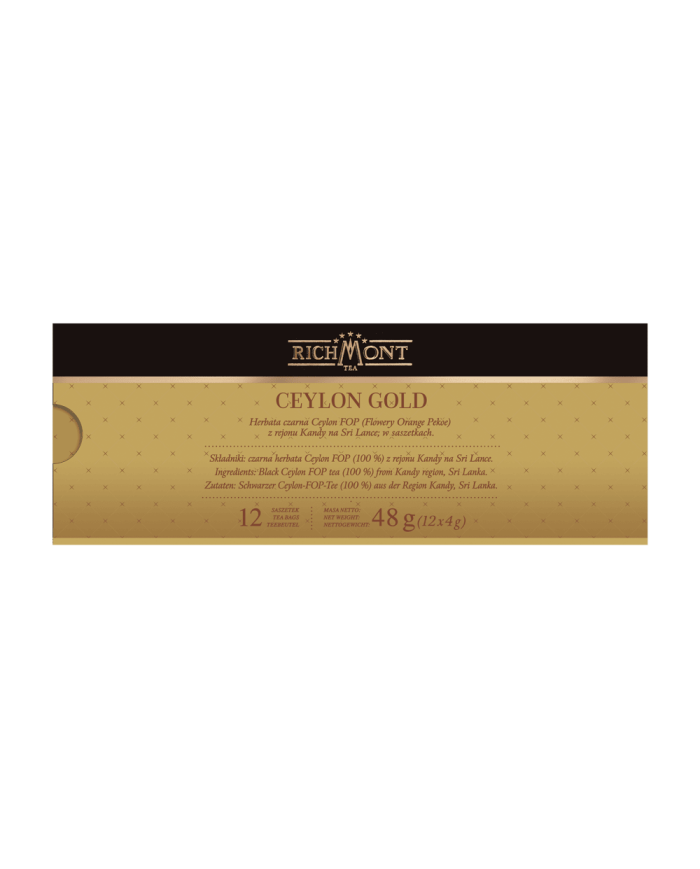 Zestaw Richmont Ceylon Gold 12 Saszetek + Szklanka Richmont Hot