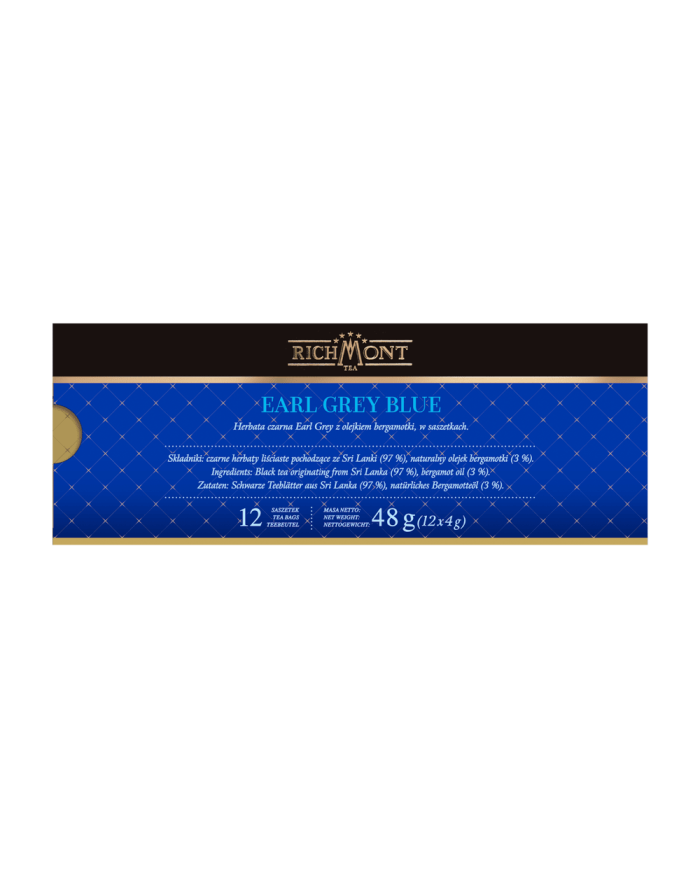 Zestaw Richmont Earl Grey Blue 12 Saszetek + Szklanka Richmont Hot