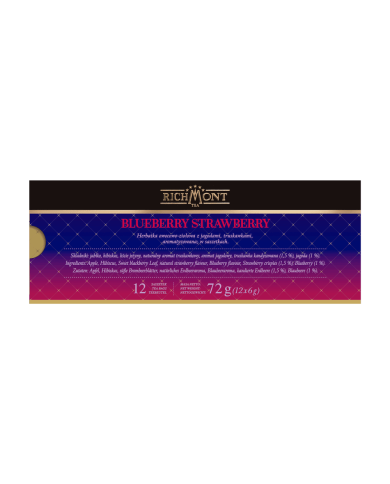 Zestaw Richmont Blueberry Strawberry 12 Saszetek + Szklanka Richmont Hot Zestaw Richmont Blueberry Strawberry 12 Saszetek + Szklanka Richmont Hot