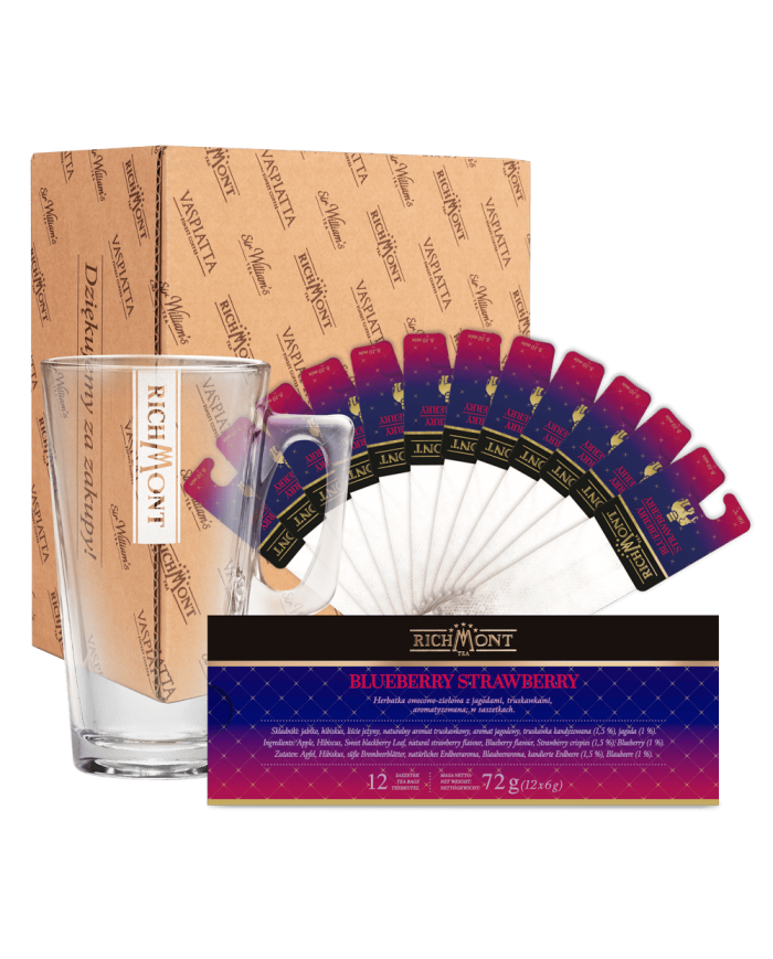 Zestaw Richmont Blueberry Strawberry 12 Saszetek + Szklanka Richmont Hot