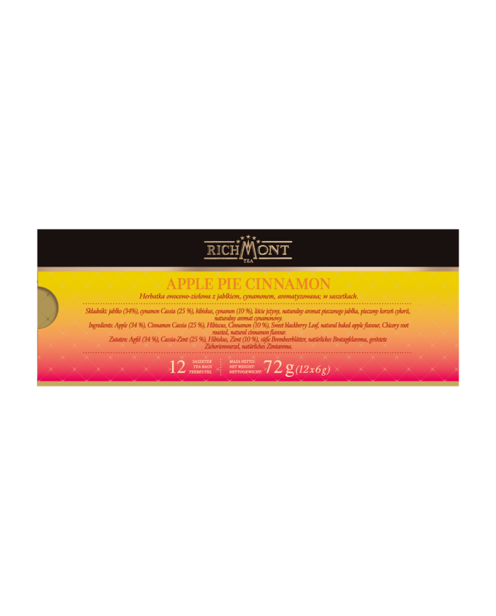 Zestaw Richmont Apple Pie Cinnamon 12 Saszetek + Szklanka Richmont Hot