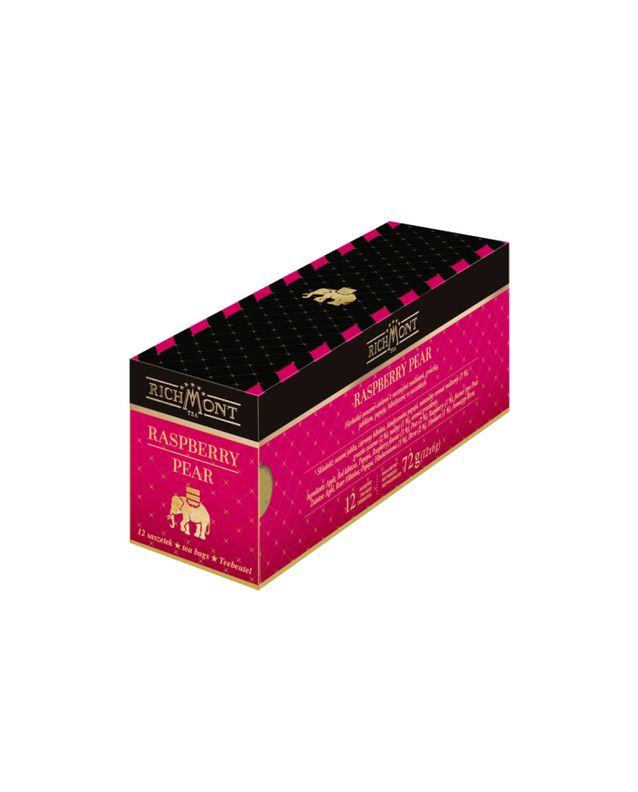 Zestaw Richmont Raspberry Pear 12 Saszetek + Szklanka Richmont Hot