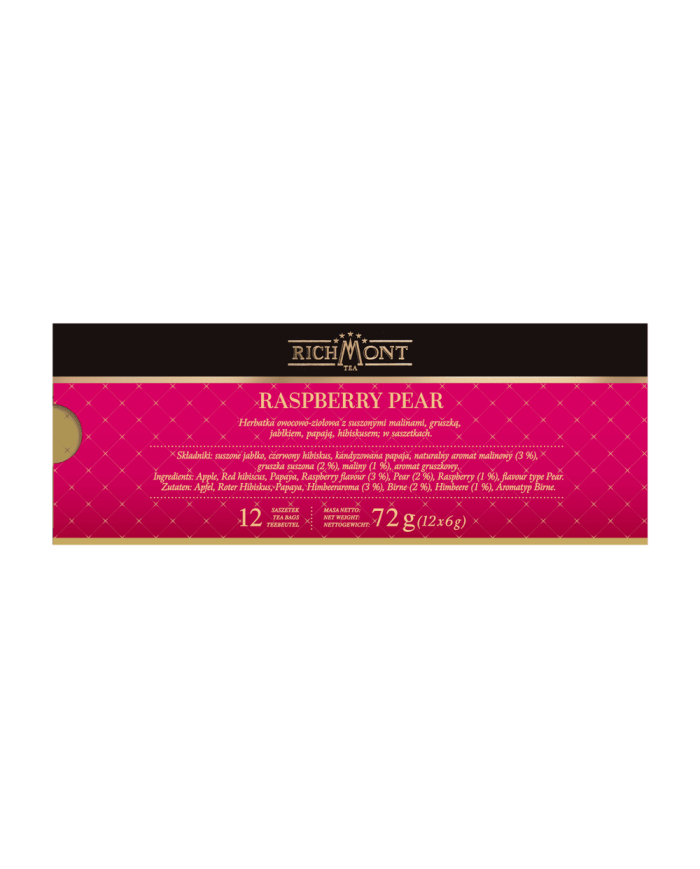 Zestaw Richmont Raspberry Pear 12 Saszetek + Szklanka Richmont Hot