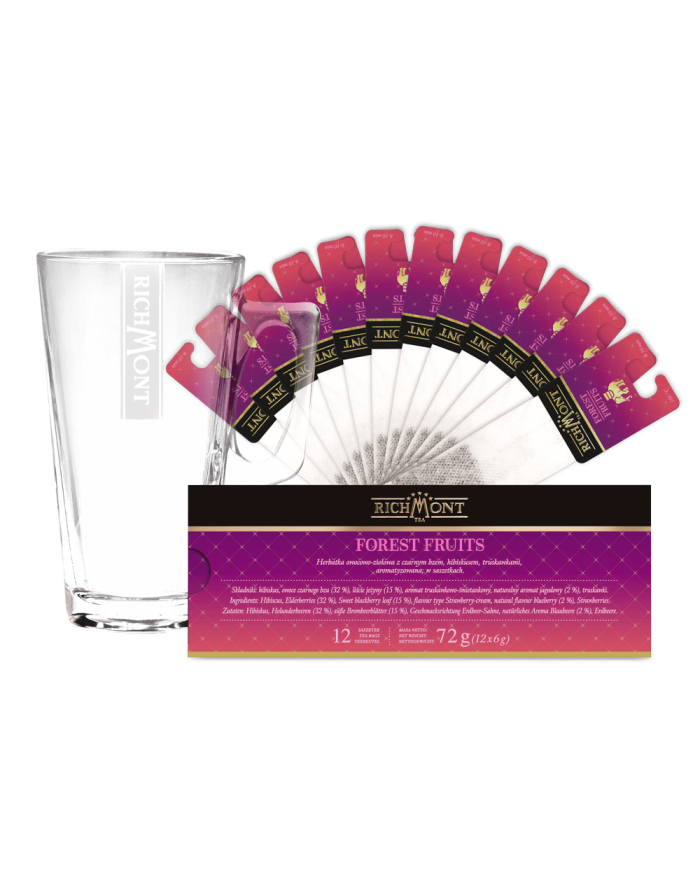 Zestaw Richmont Forest Fruits 12 Saszetek + Szklanka Richmont Hot