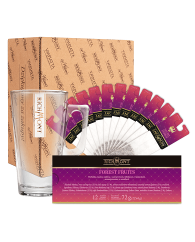 Zestaw Richmont Forest Fruits 12 Saszetek + Szklanka Richmont Hot Zestaw Richmont Forest Fruits 12 Saszetek + Szklanka Richmont Hot