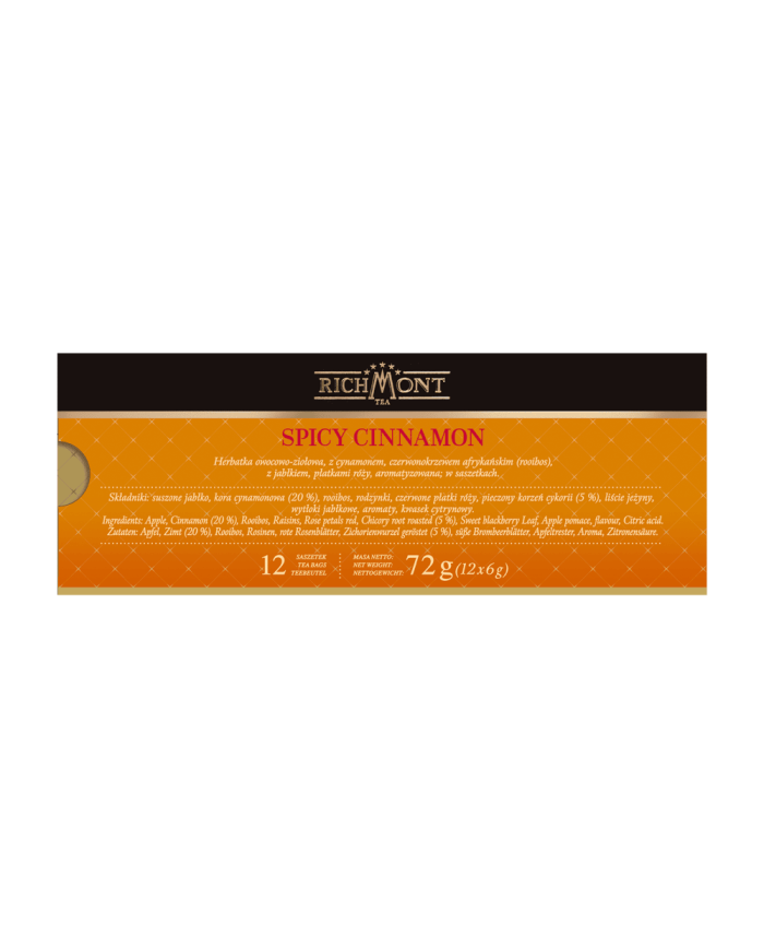 Zestaw Richmont Spicy Cinnamon 12 Saszetek + Szklanka Richmont Hot