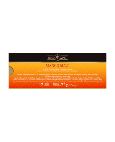 Zestaw Herbata Richmont Mango Maui 12 Saszetek + Szklanka Richmont Hot Zestaw Herbata Richmont Mango Maui 12 Saszetek + Szklanka Richmont Hot