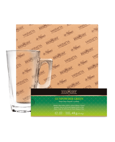 Zestaw Richmont Gunpowder Green 12 Saszetek + Szklanka Richmont Hot Zestaw Richmont Gunpowder Green 12 Saszetek + Szklanka Richmont Hot