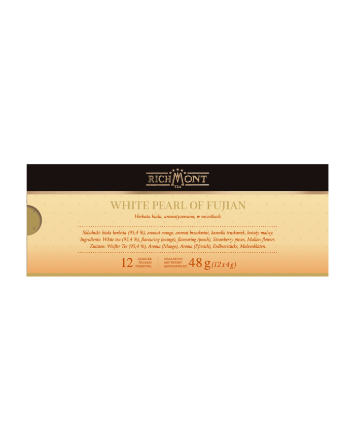 Zestaw Richmont White Pearl of Fujian 12 Saszetek + Szklanka Richmont Hot