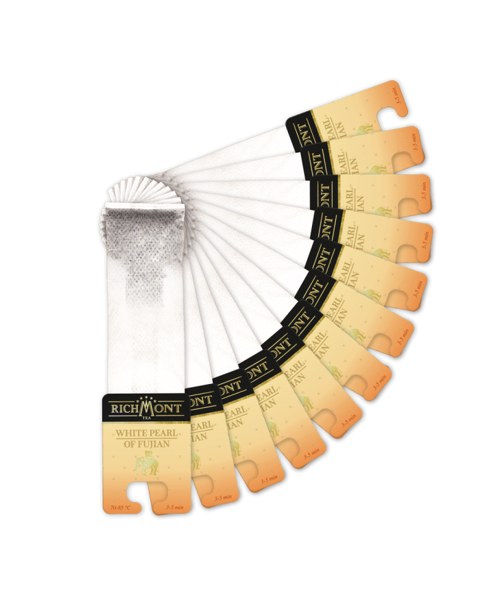 Zestaw Richmont White Pearl of Fujian 12 Saszetek + Szklanka Richmont Hot