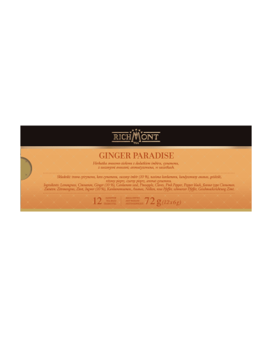 Zestaw Richmont Ginger Paradise 12 Saszetek + Szklanka Richmont Hot Zestaw Richmont Ginger Paradise 12 Saszetek + Szklanka Richmont Hot