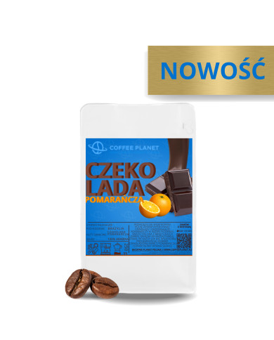 KAWA SMAKOWA ZIARNISTA 250g POMARAŃCZ W CZEKOLADZIE KAWA SMAKOWA ZIARNISTA 250g POMARAŃCZ W CZEKOLADZIE