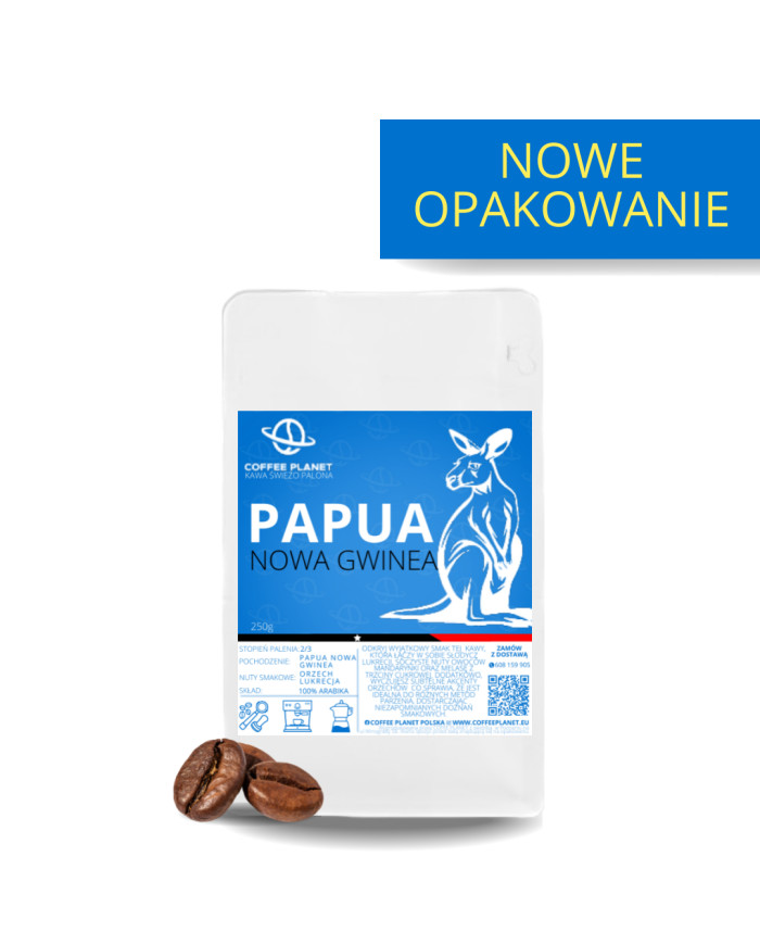 KAWA ŚWIEŻO PALONA PAPUA NOWA GWINEA 250g