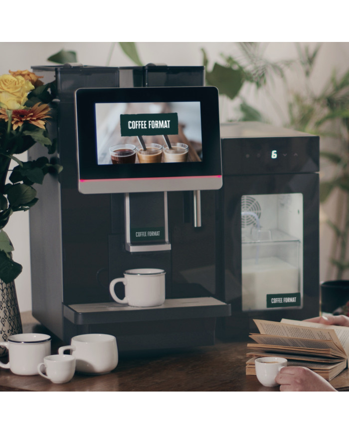 EKSPRES DO KAWY COFFEE FORMAT DEMY + LODÓWKA + 5 KG KAWY