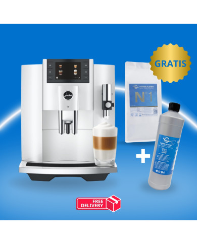 EKSPRES AUTOMATYCZNY JURA E8 PIANO WHITE (EC) + KAWA + ODKAMIENIACZ EKSPRES AUTOMATYCZNY JURA E8 PIANO WHITE (EC) + KAWA + ODKAMIENIACZ