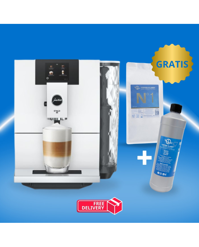 EKSPERES DO KAWY JURA ENA8 FULL NORDIC WHITE (EC) + KAWA + ODKAMIENAICZ