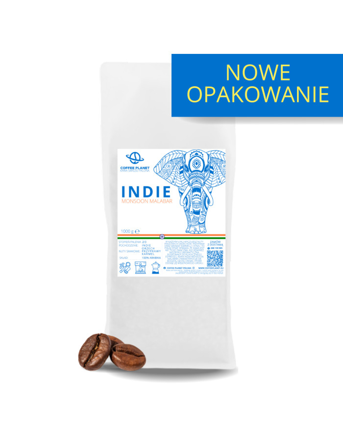KAWA ŚWIEŻO PALONA INDIE 1KG 100% ARABIKA