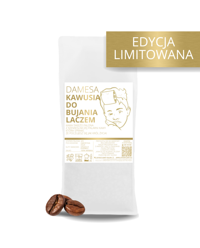 KAWA ŚWIEŻO PALONA DO BUJANIA LACZEM by DAMESA 100% arabika 1kg