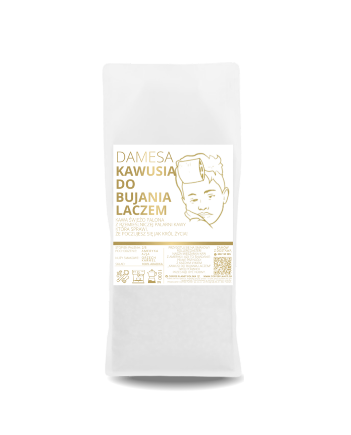 KAWA ŚWIEŻO PALONA DO BUJANIA LACZEM by DAMESA 100% arabika 1kg