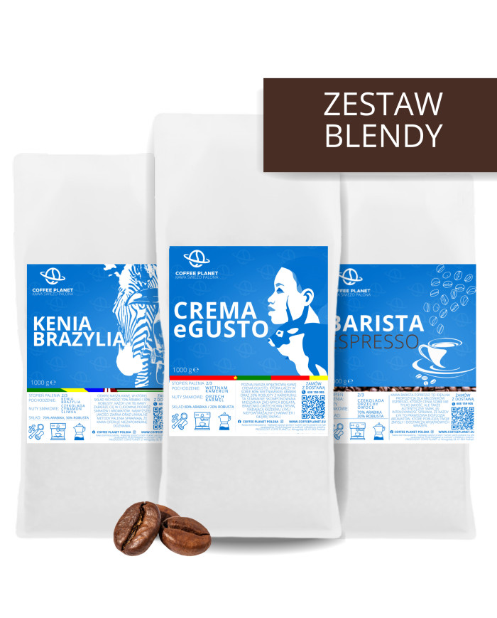 ZESTAW KAW ŚWIEŻO PALONYCH - BLENDY 3 x 1kg