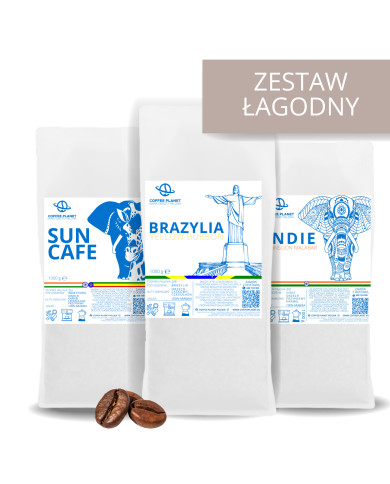 ZESTAW KAW ŚWIEŻO PALONYCH ŁAGODNY 3 x 1kg ZESTAW KAW ŚWIEŻO PALONYCH ŁAGODNY 3 x 1kg